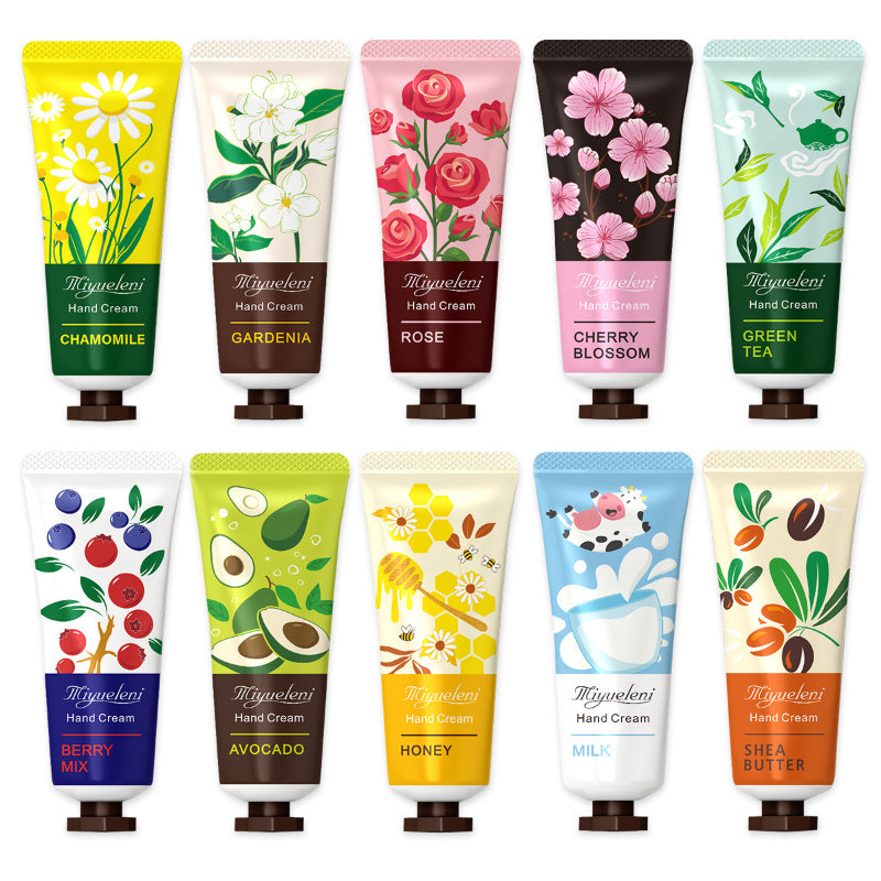 Hand Cream Gift Set 10pcs Moisturizing Floral Fruity Scent for Women and Girls