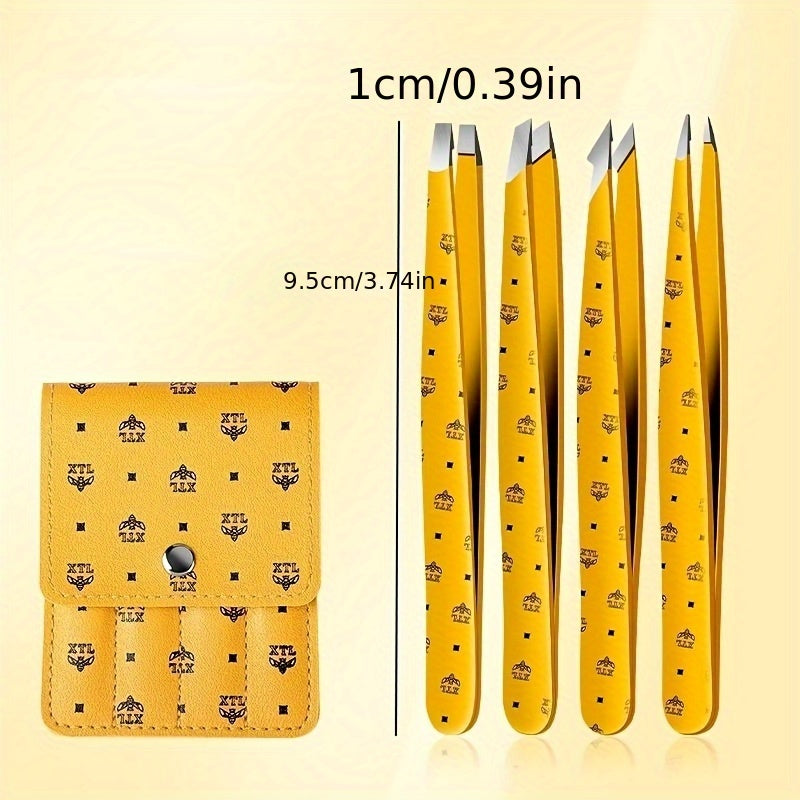 Professional Tweezers Set for Hair Removal, High Precision, Beard and Eyebrow