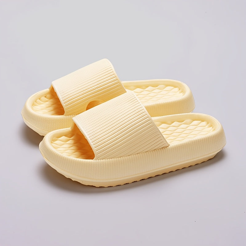 унисекс полосатые EVA шлепанцы слайдеры повседневные нескользящие для ванной