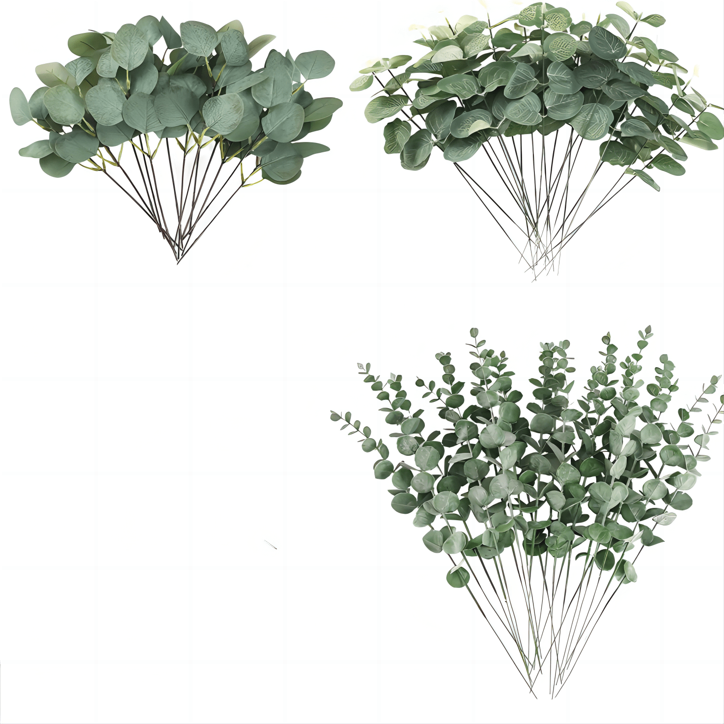 30 Pcs Artificial Silvery Eucalyptus Leaves Stems for Wedding Decor Vase Arrangement