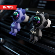 Car Interior Decoration Accessories – Astronaut Bear Air Freshener Vent Clip, 1 or 4 Pack