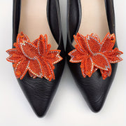 Women's Rhinestone Shoe Flowers 2pcs Detachable Buckles Dress Accessories
