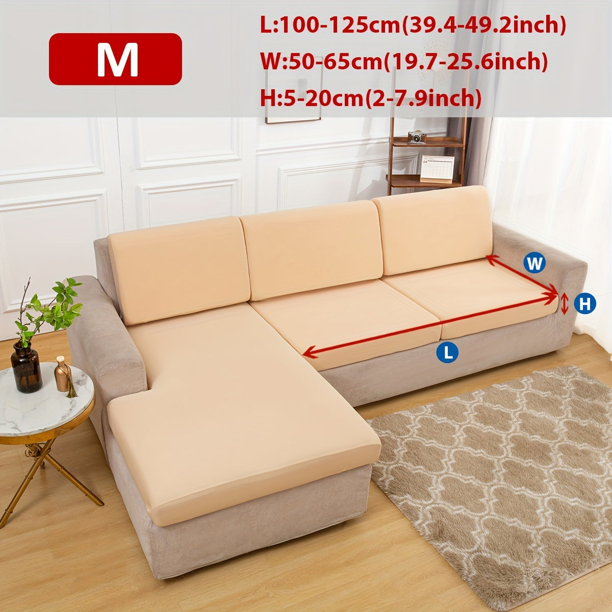 Klassik cho'ziladigan divan qoplamasi, armchair'dan bo'lak divanlargacha mos keladigan elastik lenta slipcover, mashinada yuviladigan polyester va spandeks aralashmasi, bitta o'rindiqdan to'rt o'rindiqli divanlargacha mos keladi.