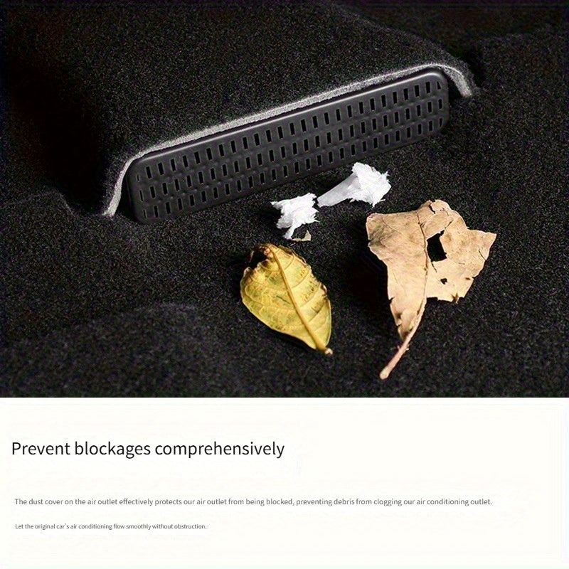 Rear Seat Air Vent Cover ABS Resin Dustproof Shock-Absorbing Car Interior Upgrade