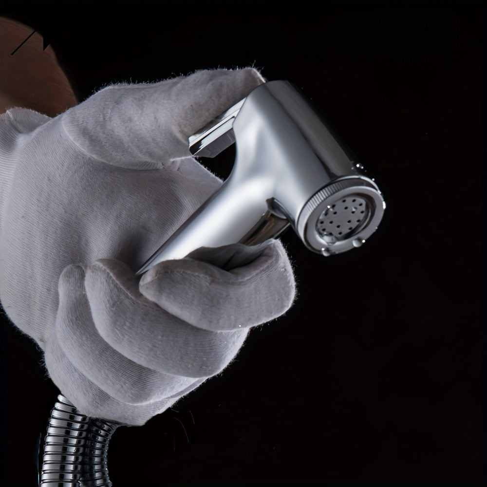 Bidet Sprayer Set with Pressure Spray Head Stainless Steel Hose Wall Mount Accessories