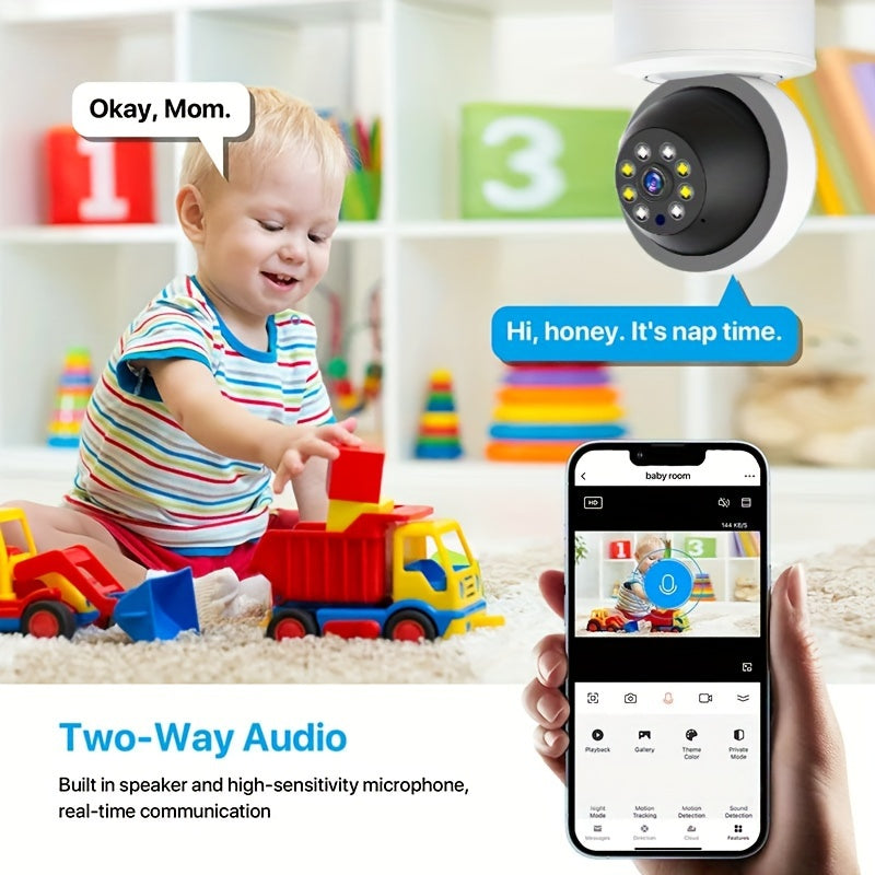 Smart Home Security Camera 2.4GHz WiFi Motion Detection Two-Way Audio USB Power