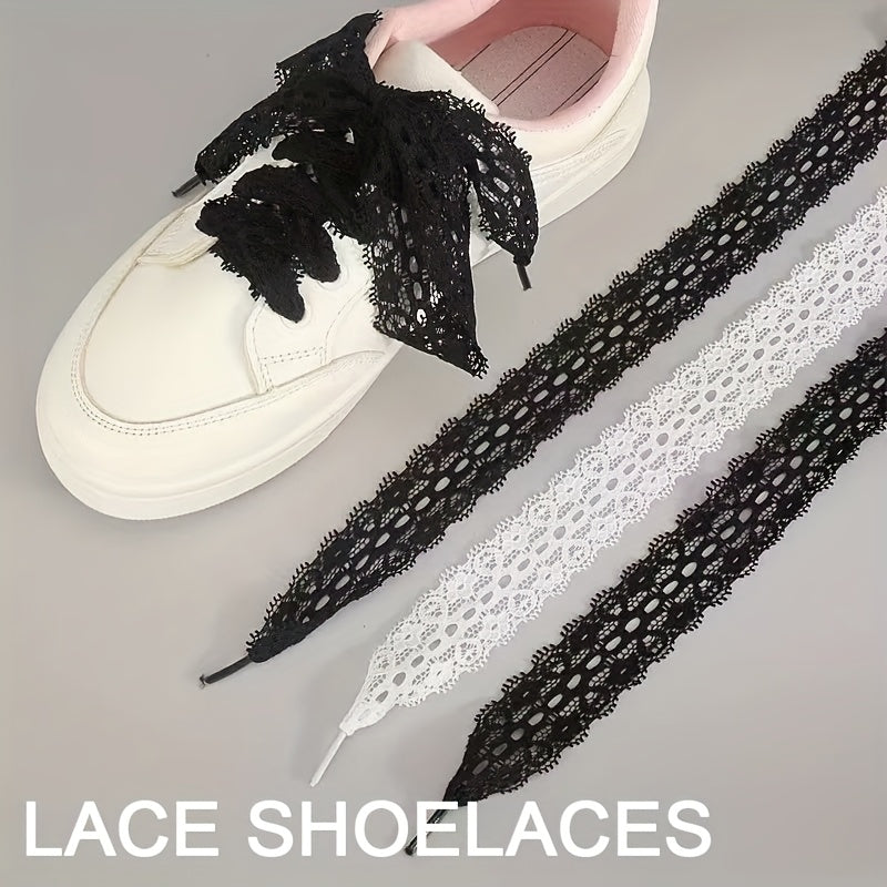 Girls Lace Ballet Shoes Black and White White Small Size Training Shoes