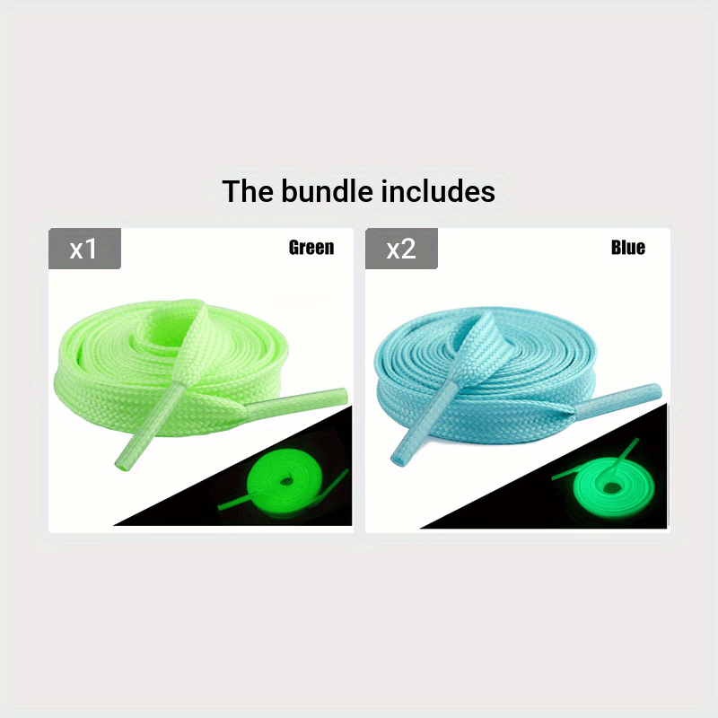 Unisex Fluorescent Glow-in-the-Dark Shoelaces for Sneakers Party Dance