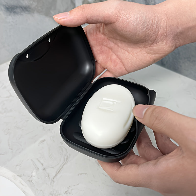 Sayohat uchun qulay plastik sabun idishi qopqoq bilan, hammomda sabunni saqlash uchun qulay.