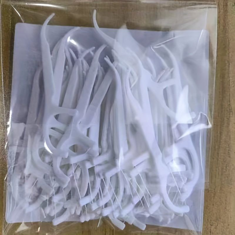 Унисекс портативный пластиковый держатель для зубной нити с 10 палочками для путешествий