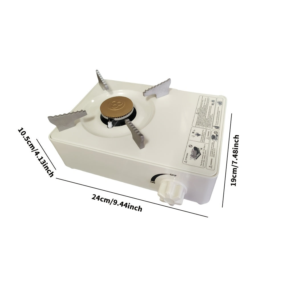 Portable Gas Stove with Safety Lock and Piezo Ignition for Indoor Outdoor Use