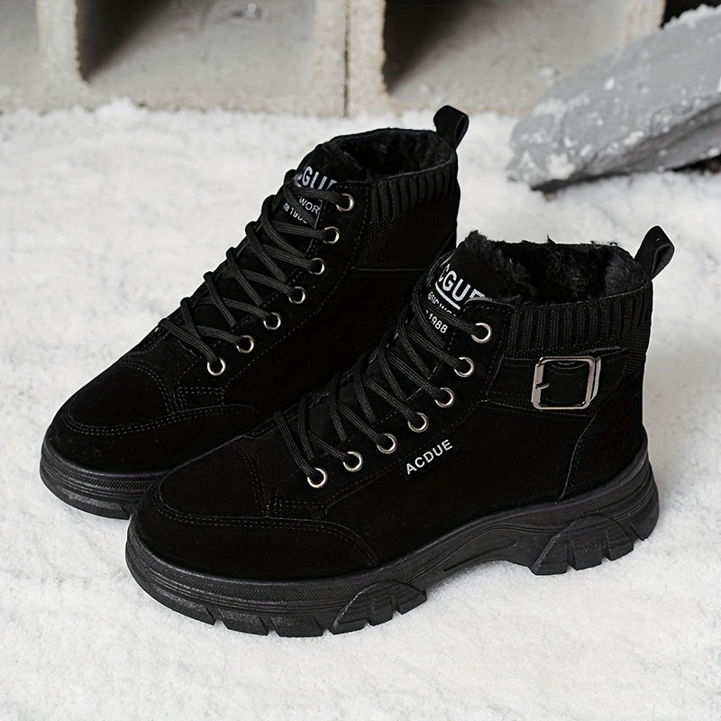 Women's Winter Short Boots Plush Lining Waterproof Ankle Shoes
