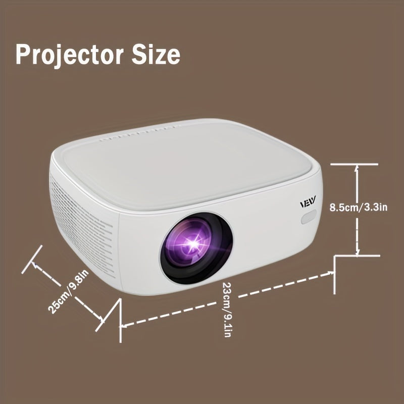 Wireless 1080P Smart Projector with WiFi, Big Screen HD Home Theater