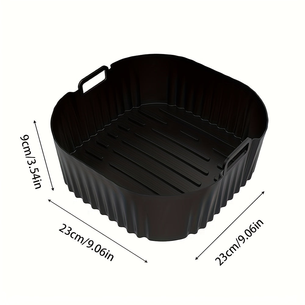 Black Silicone Baking Tray for Air Fryer Oven Microwave Non-Stick Food Grade