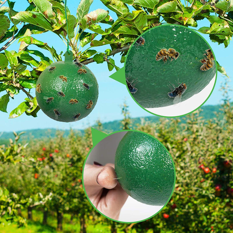 12-Pack Mosquito Trap Balls Non-Toxic Adhesive Fly Catcher Indoor Outdoor Use