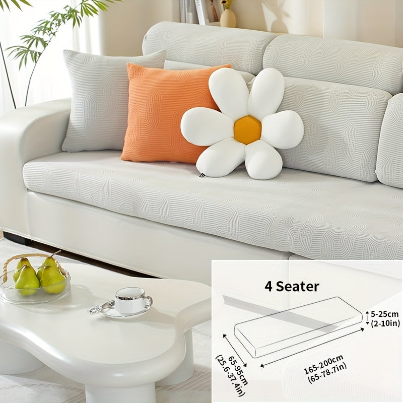 Чехол для дивана жаккард с универсальной посадкой и эластичным дизайном для защиты мебели и домашнего декора в любой комнате.