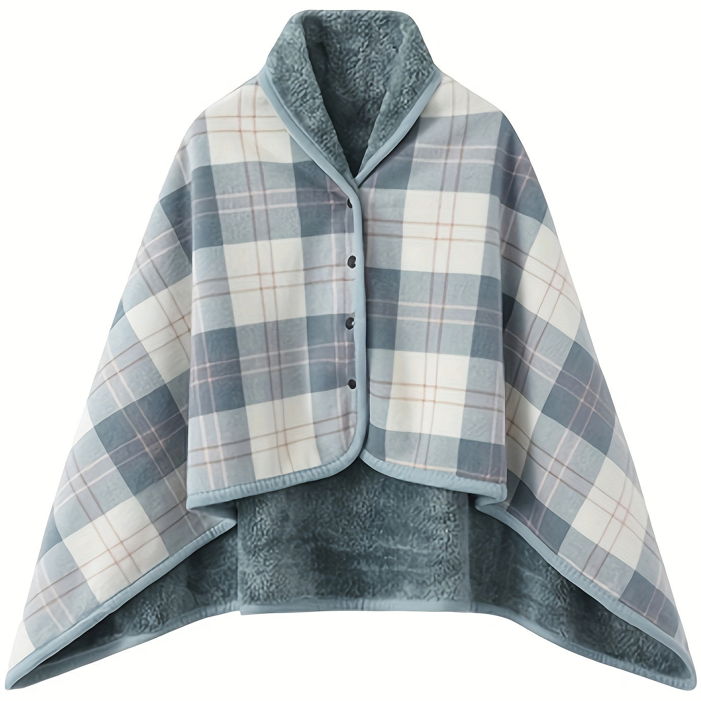Plaid Polar Fleece Shawl Blanket for Autumn Winter Lounge and Office Use