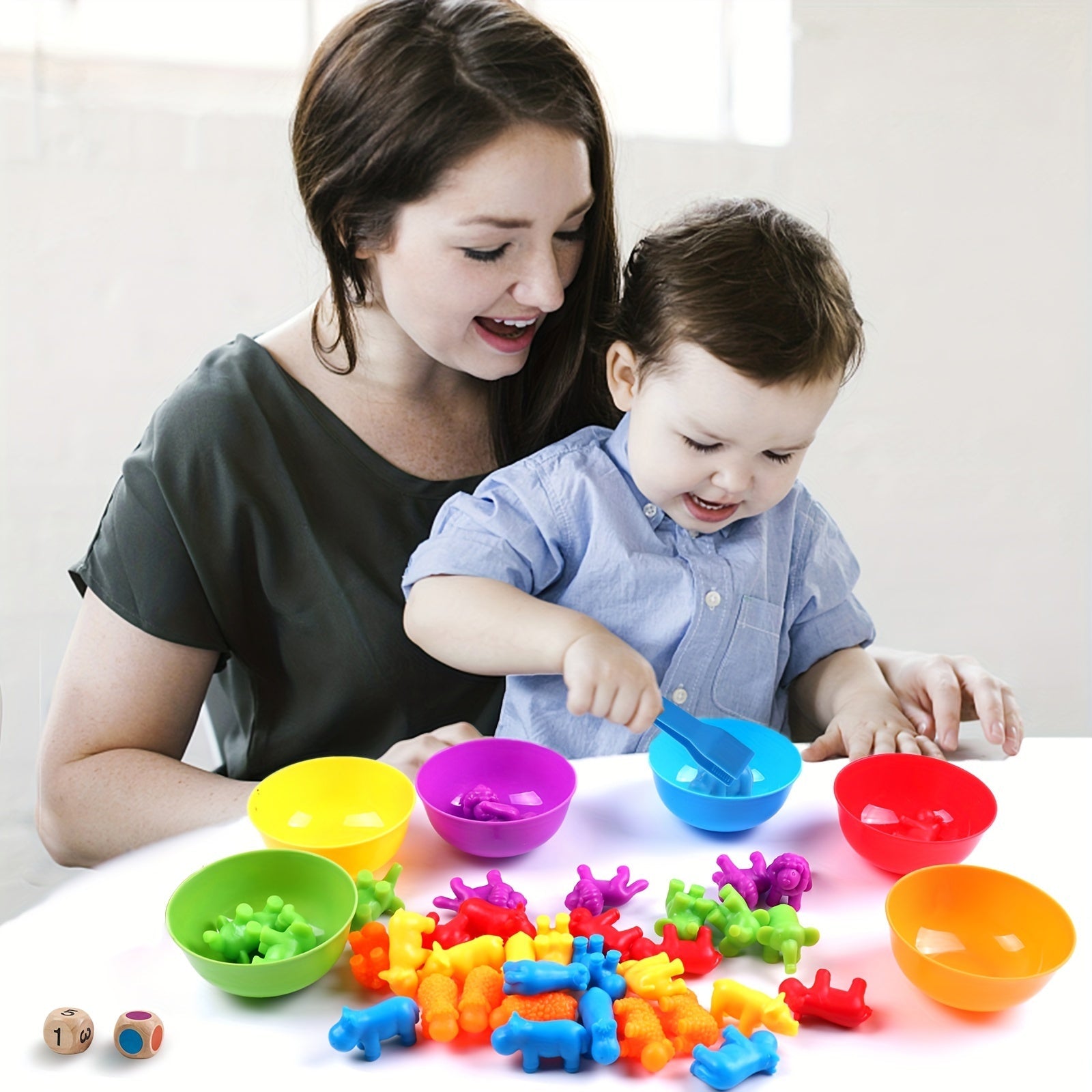 Educational Children's Silicone Counting and Sorting Toys for Ages 3 and Up
