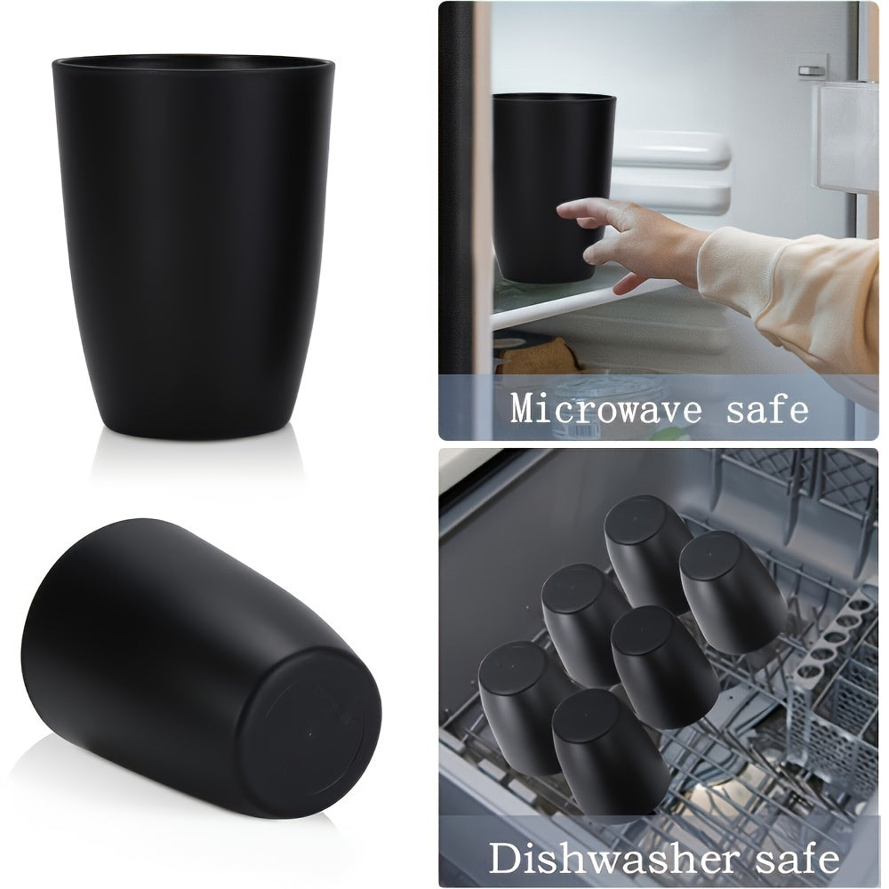 8-Pack Stackable Plastic Cups Microwave Dishwasher Safe for Camping Picnics and Holidays