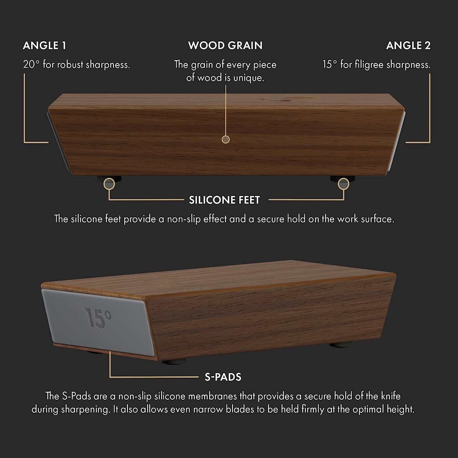15-daraja kesish burchagiga ega oshxona uchun aylanuvchi pichoq silliqlash mashinasi