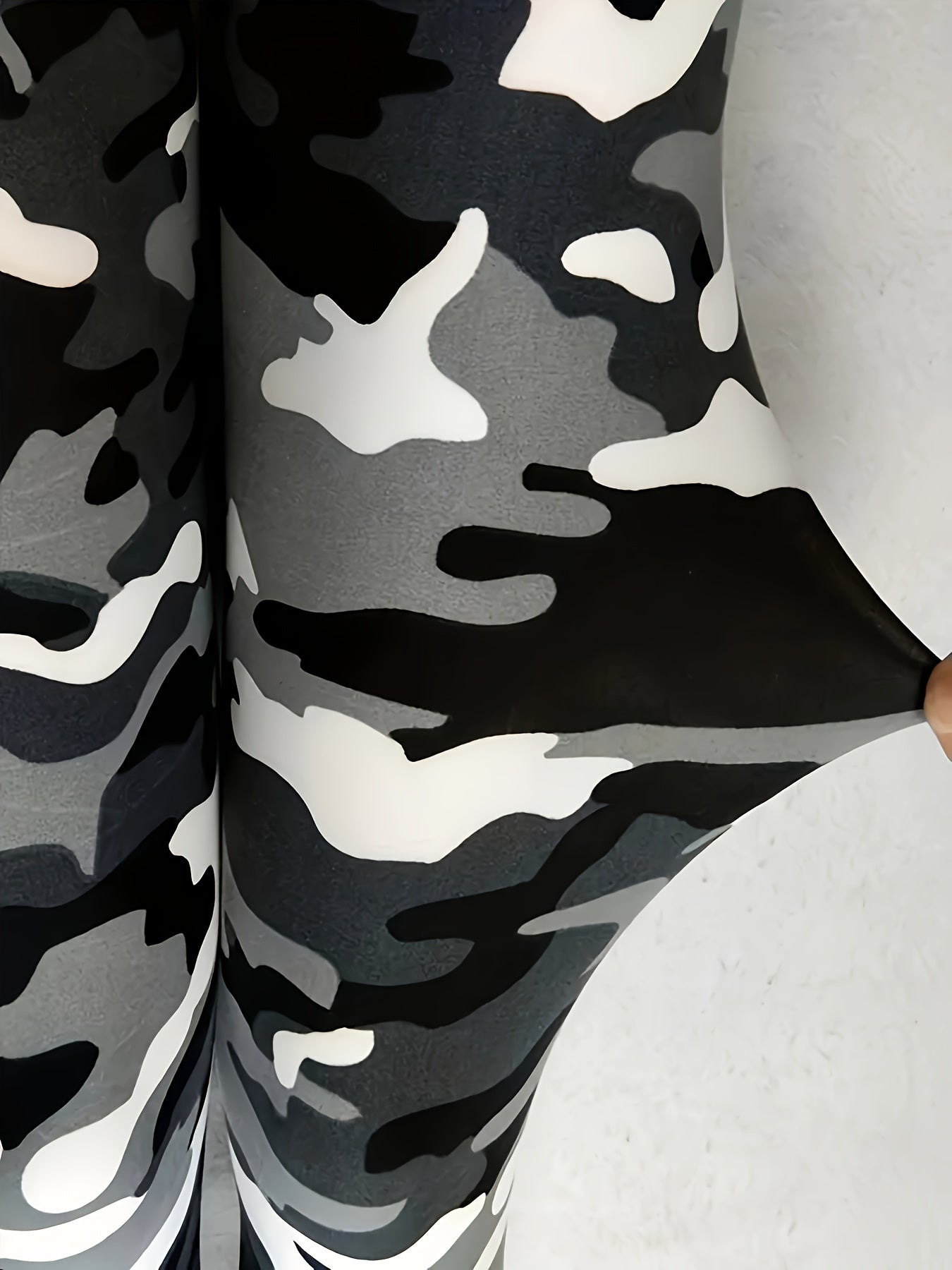 Women Plus Size Camouflage Print Skinny Leggings Casual Stretchy Pants
