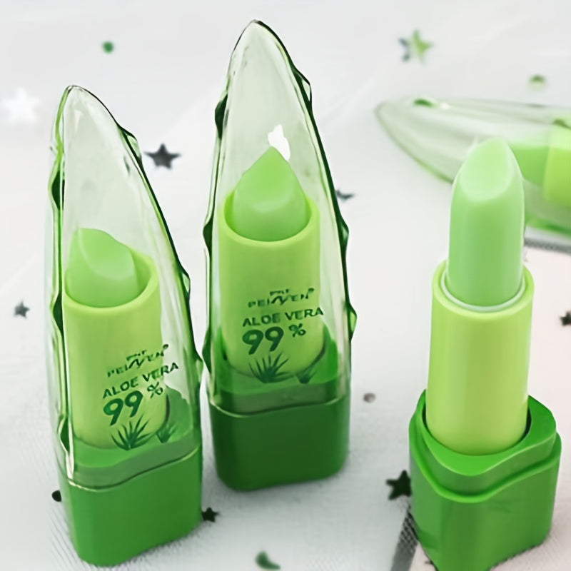 Unisex Long-Lasting Hypoallergenic Shimmery Lip Balm with Aloe Vera