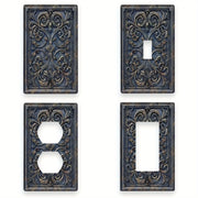 Blue Gray Decorative Light Switch Cover Easy to Clean Versatile