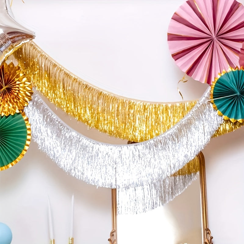 Cortina de foil para fondo de fiesta, rosa caliente, rosa princesa, 30x300cm, decoración de pared