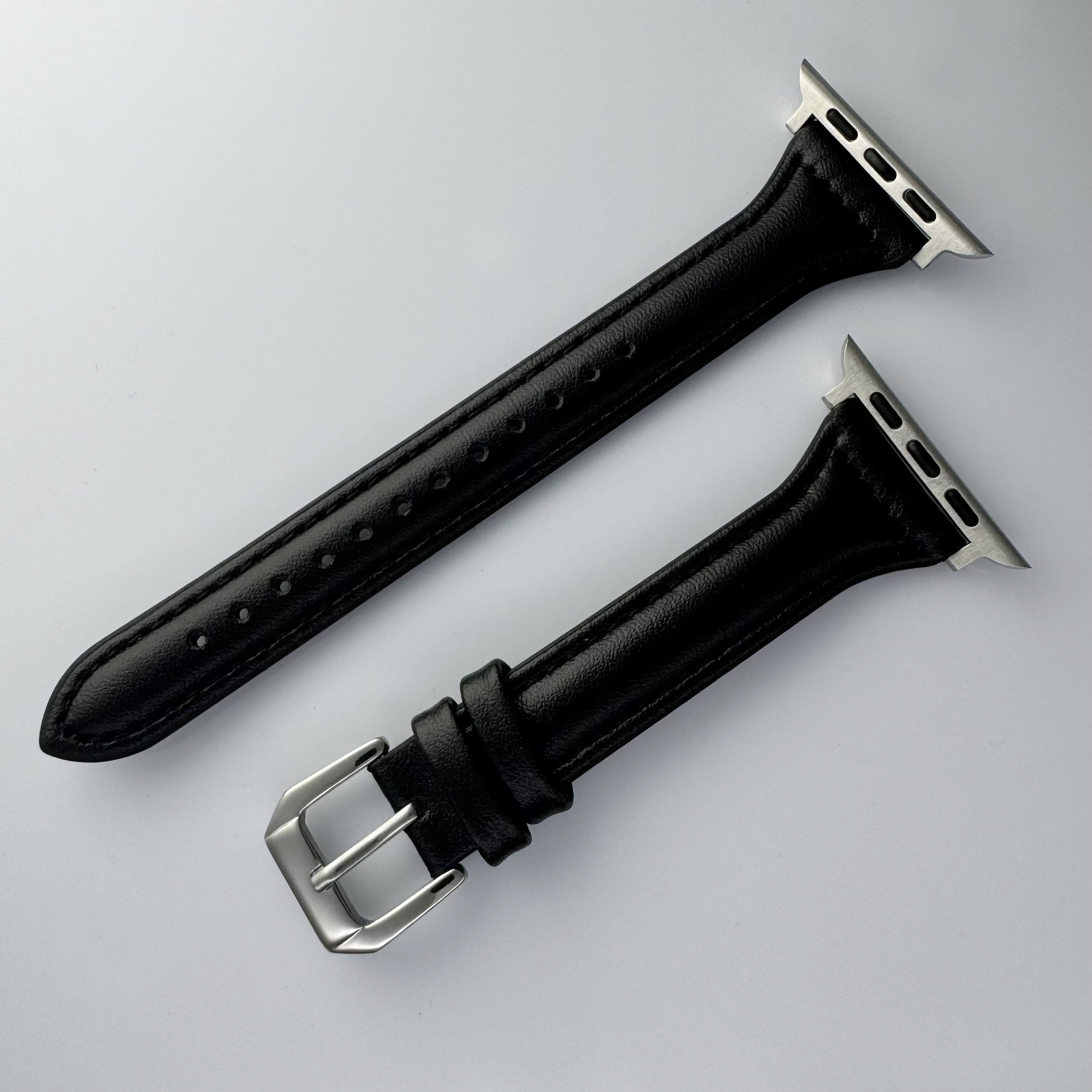 Ultra-Thin Synthetic Leather Watch Strap for iWatch Series 3 4 5 6 7 8 9 Ultra SE