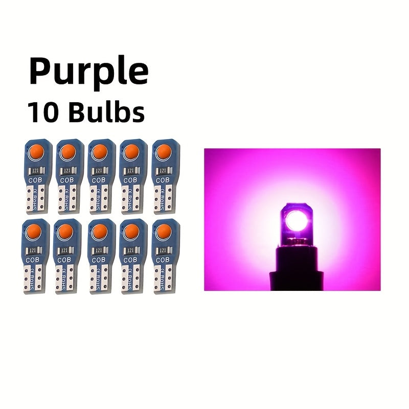 10 Pieces T5 LED Car Dashboard Lights 12V DC Instrument Panel Indicator