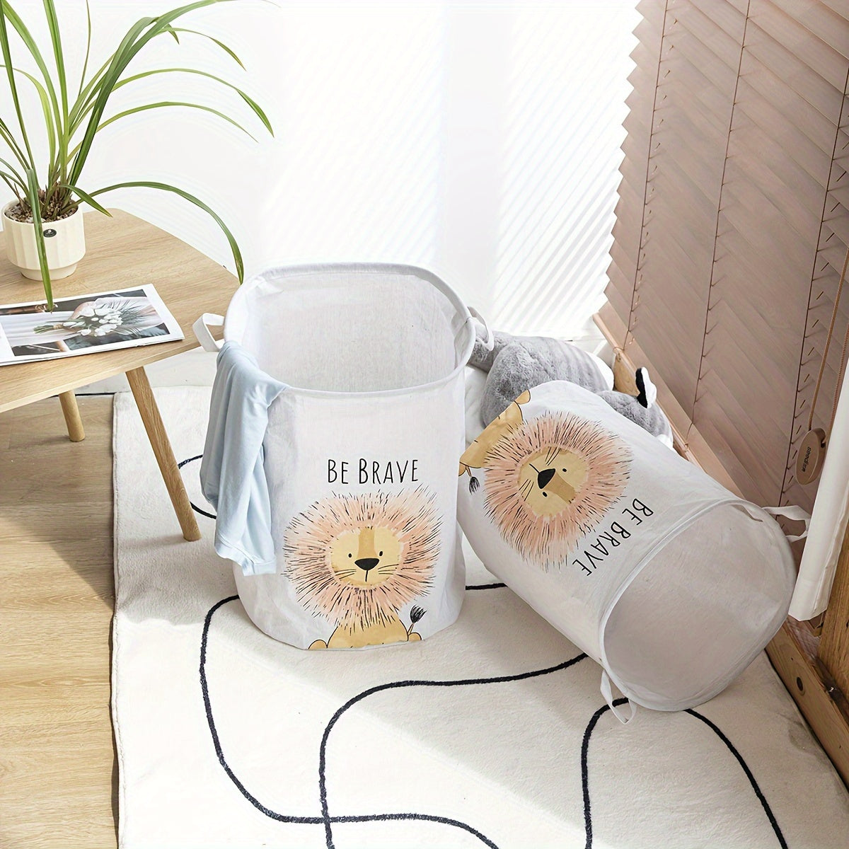 Ko'p funksiyali multfilm bosma saqlash savati tutqichlar bilan - turli xil narsalar uchun ajoyib; turli xonalar uchun mos - oq rang.