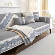 Velvet Sofa Cushion Cover Non-Slip Pet-Friendly All-Season Protecting Armchair Loveseat 3-4 Seater