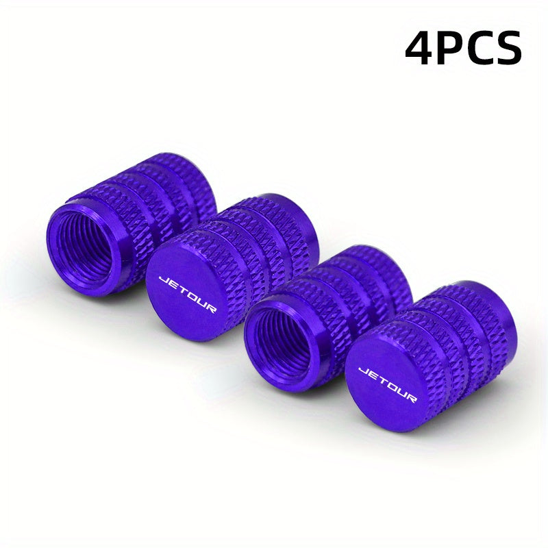 4pcs Aluminum Tire Valve Stem Cap Covers for Car Wheels Black Durable