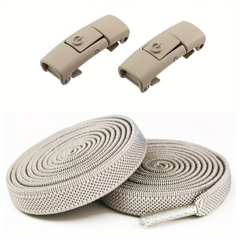No-Tie Elastic Shoelaces for Men and Women Durable Polyester Spandex 1 Pair