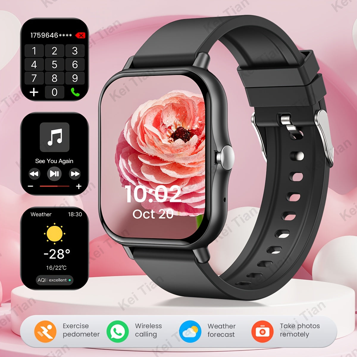 Unisex Smartwatch with Wireless Calling and Sports Features 1.83 Inch TFT Screen