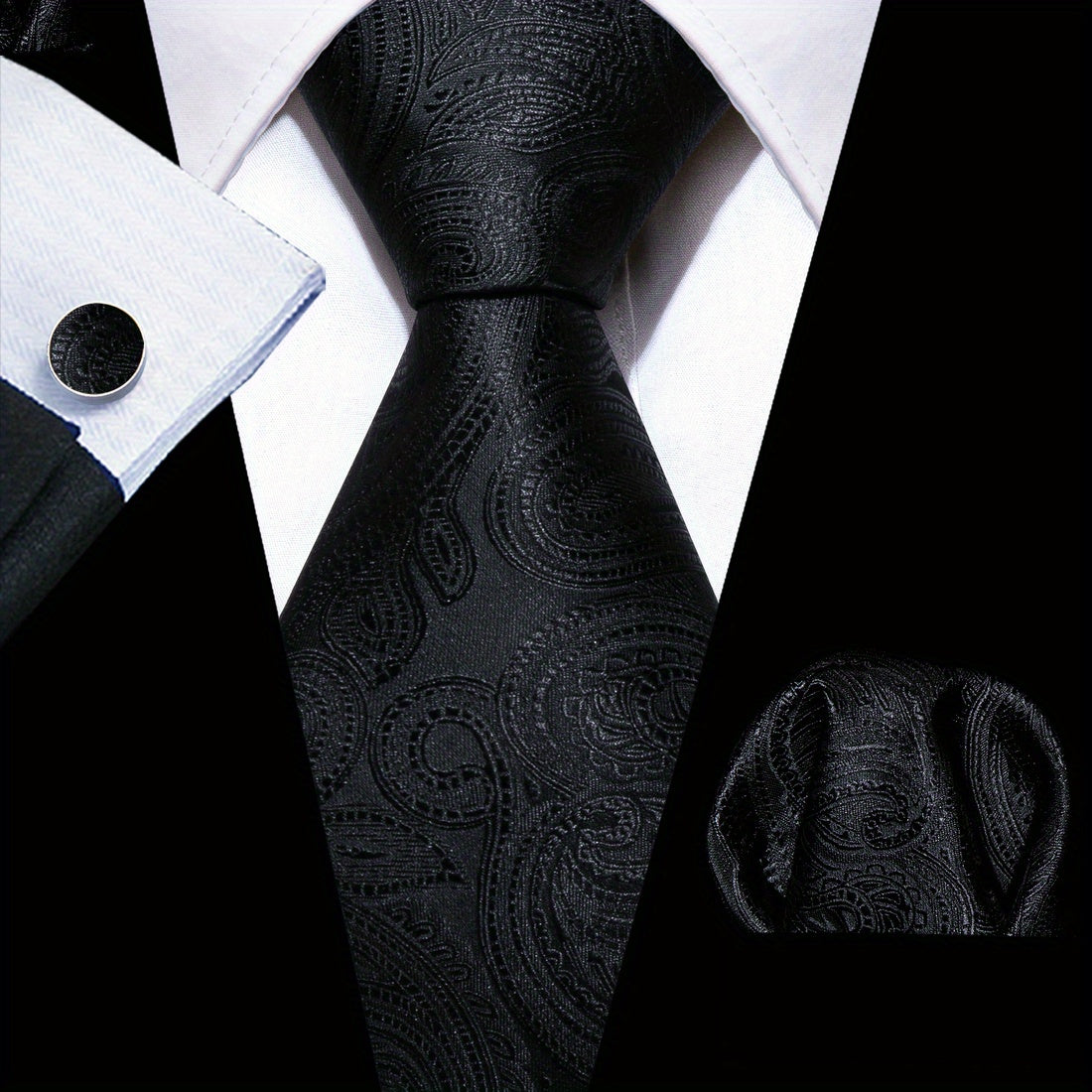 Men's Paisley Woven Necktie for Weddings and Formal Events