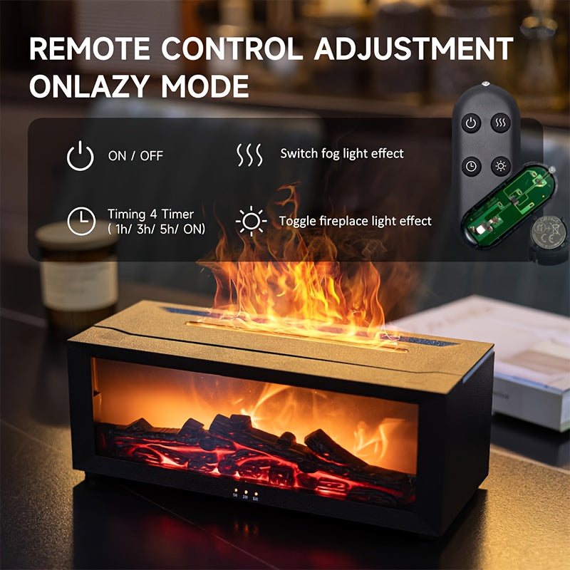 Universal Flame Air Diffuser Humidifier with 7-Color Lighting and Timer