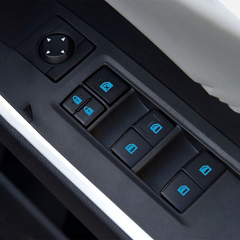 Universal moslik Yorug'likda porlaydigan Avtomobil kaliti tugmasi stikerlari PVC ichki o'rnatish uchun decal to'plami