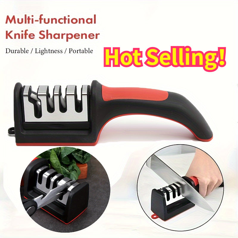 4-ступенчатый точильный камень с алмазными керамическими стержнями, быстрое восстановление, безопасный кухонный инструмент