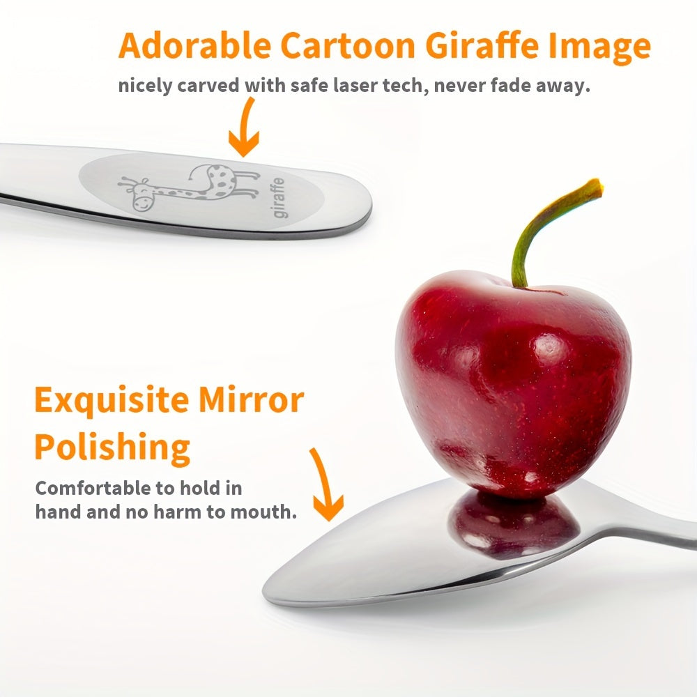 Juego de 4 utensilios de acero inoxidable con acabado espejo, apto para lavavajillas