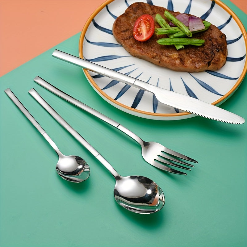 24-tilo rostlangan po'latdan yasalgan oshxona uchun pichoqli to'plam, idishga mos, uy oshxonasiga mos