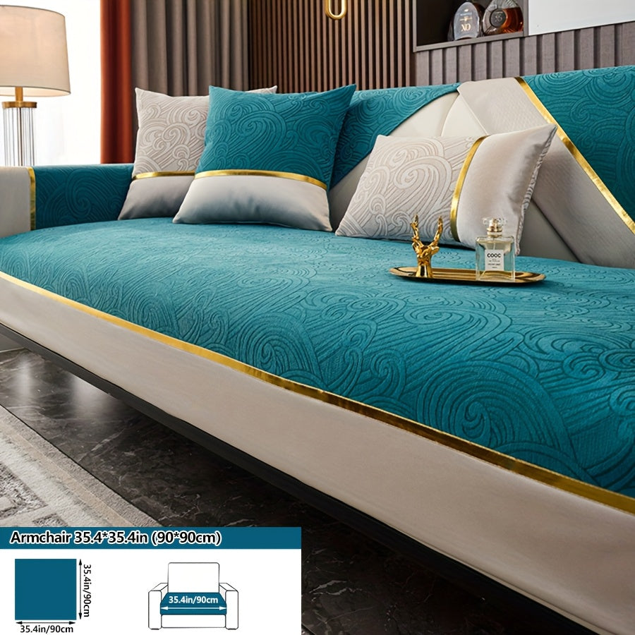 Chenille Cloud Pattern Sofa Cover Full Cover for Four Seasons