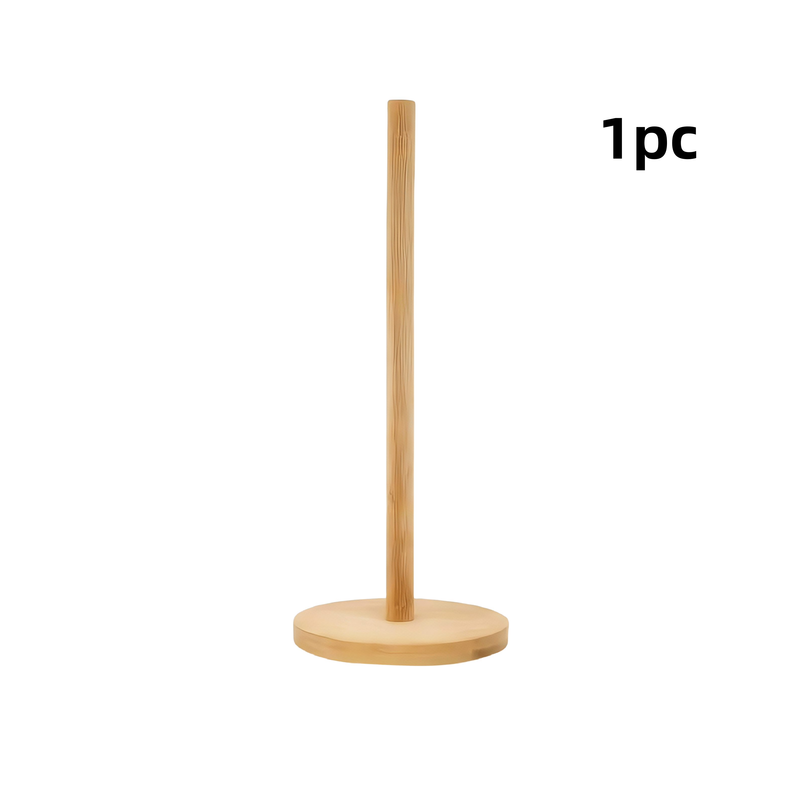 Wood Kitchen Storage Rack with Vertical Paper Towel Holder and Cling Film Storage