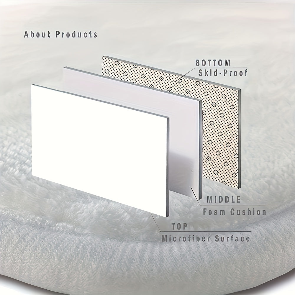 Alfombra antideslizante, resistente a manchas, para sala de estar, de 1cm de grosor, de poliéster