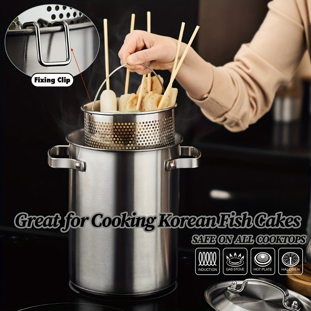 Durable 3-Ply Stainless Steel Steamer Pot and Pasta Cooker 4.3L Capacity