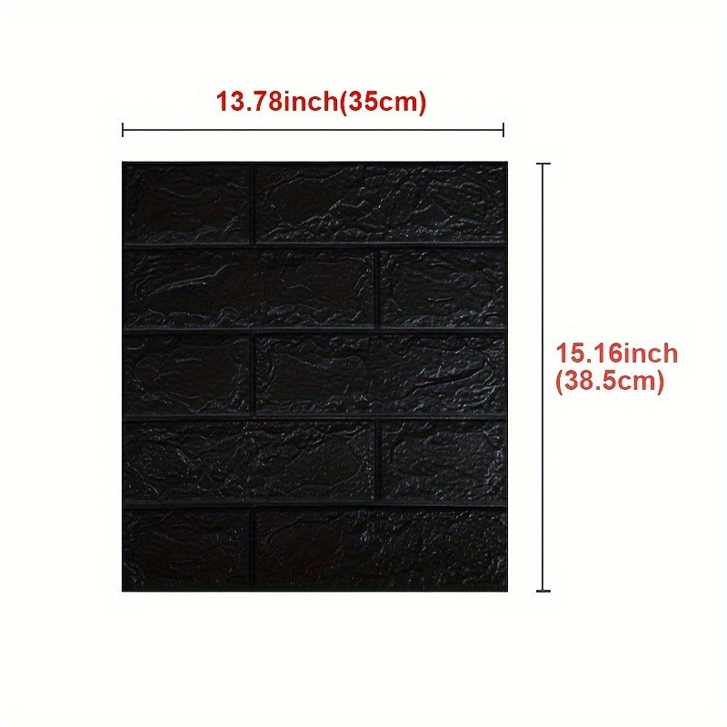 3D Wall Tile Stickers Waterproof Self-Adhesive Decorative Collision Prevention Ceiling Protection