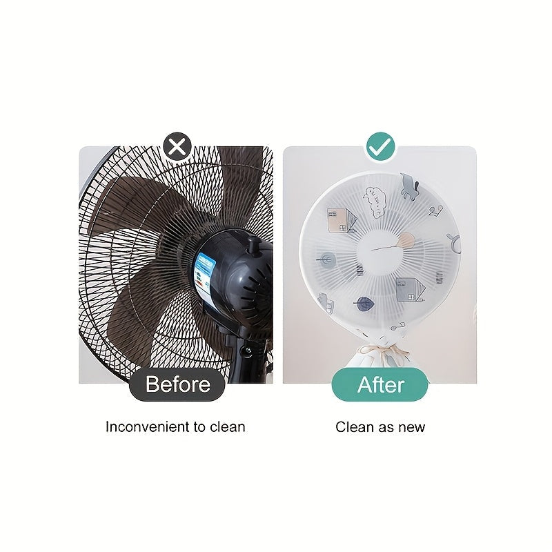 Waterproof Dust-Proof Velvet Elastic Fan Cover for Floor Standing Fans
