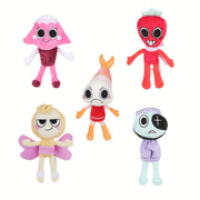 Juguete de peluche del mundo de juegos de anime para niños, muñeca de felpa en rojo y rosa brillante, regalo