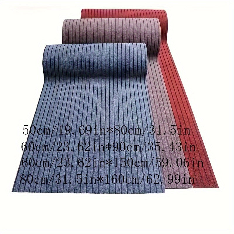 Non-Slip 7-Stripes Carpet Waterproof Stain-Resistant Medium Pile for Home Office