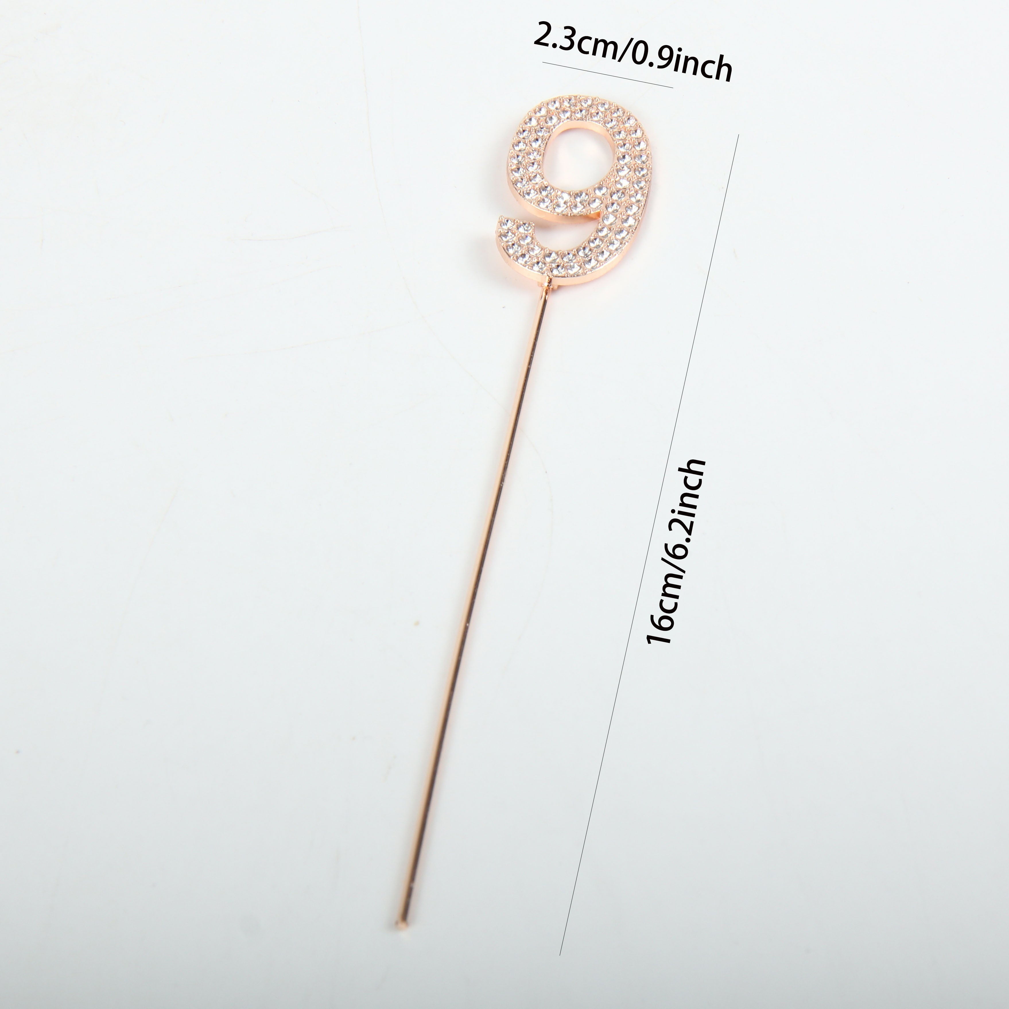 Gold or Silver Rhinestone Cake Topper for Birthdays Weddings and Showers